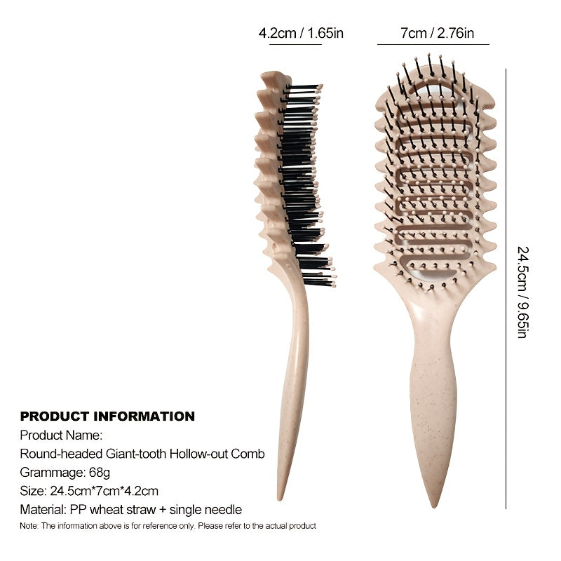 Curly hollow hair comb rotation