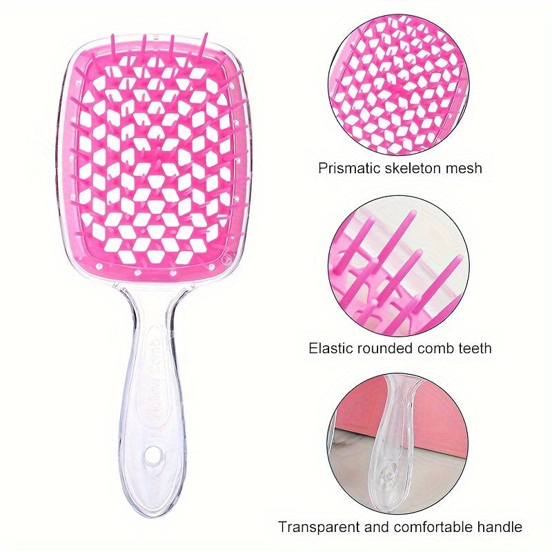Hollow Mesh Comb for Wet And Dry Use, Scalp Massaging Hair Brush, Salon Hairdressing Tool, Head Massager Comb
