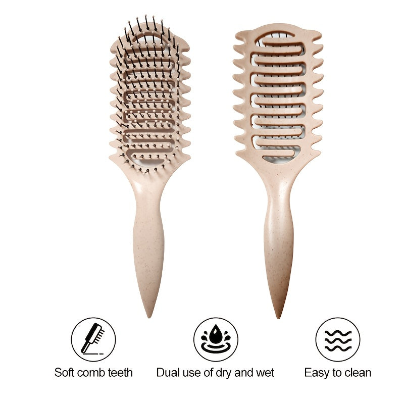 Curly hollow hair comb rotation