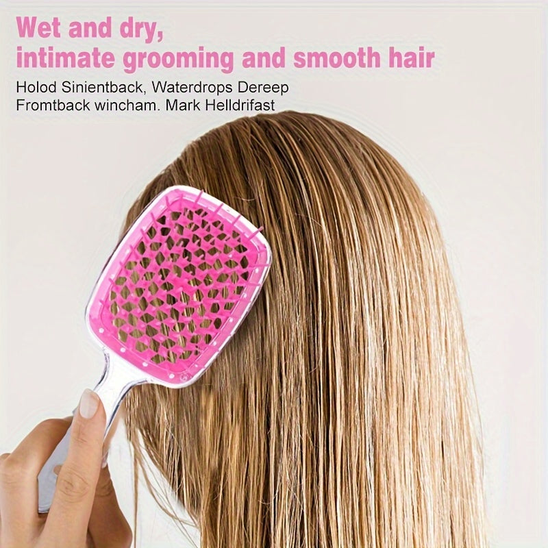 Hollow Mesh Comb for Wet And Dry Use, Scalp Massaging Hair Brush, Salon Hairdressing Tool, Head Massager Comb
