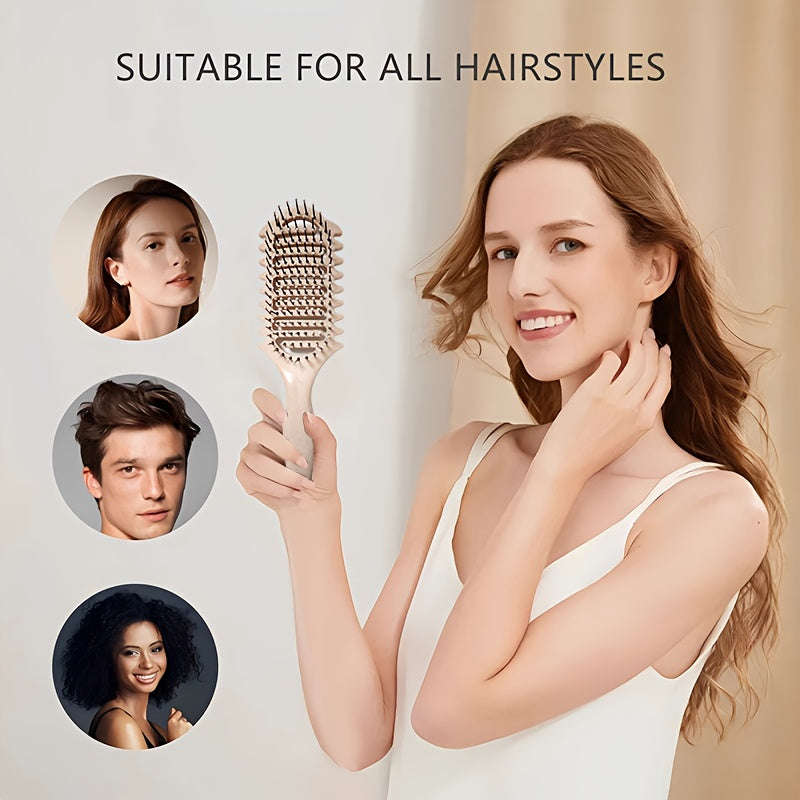 Curly hollow hair comb rotation